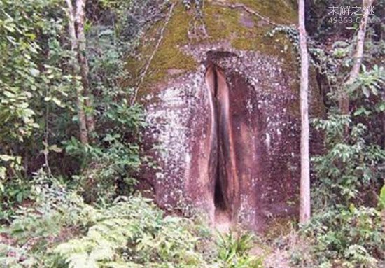 广东丹霞山阴阳石，阴阳两级分别对应男女生殖器(图)